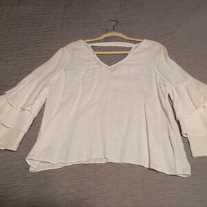 White linen blouse